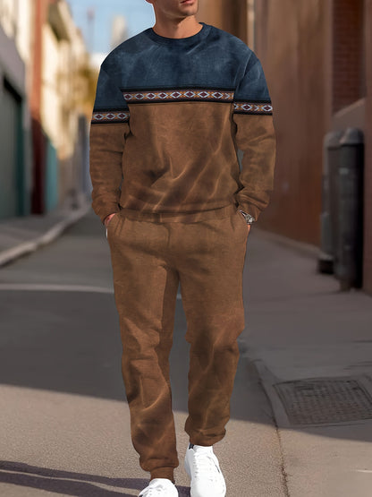 Fashion Simple Printing Sports Leisure Men's Suit