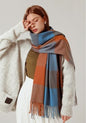 Shawl Scarf Winter Warmth Cashmere Tassel Plaid Long Bib