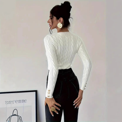 Women's Autumn And Winter Round Neck Sweater
