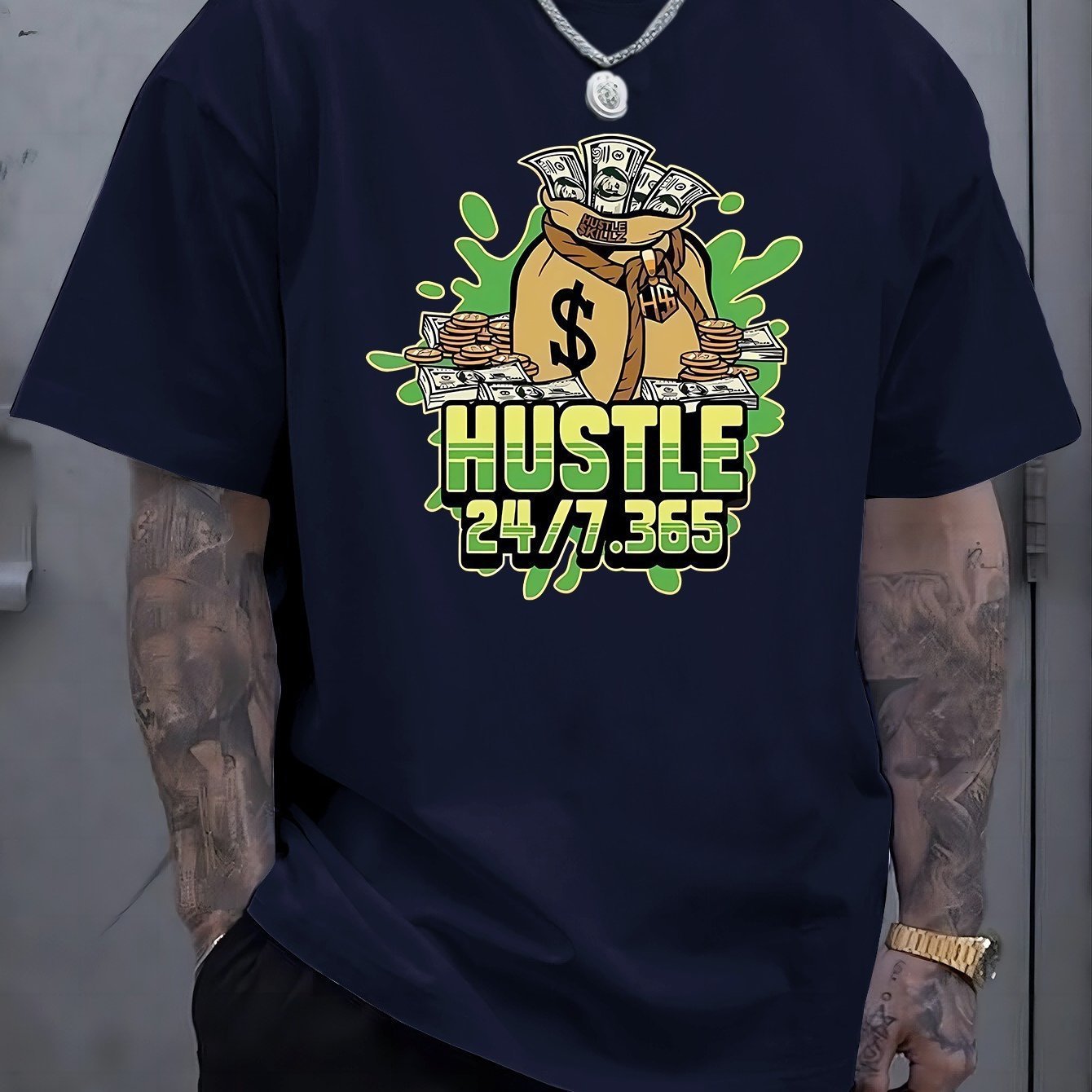 Printed Men's Summer Casual Short Sleeve Breathable T-shirt