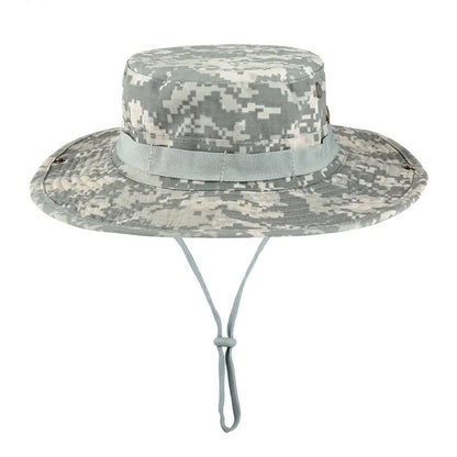 Camouflage Boonie Hat Round Edge Sun-proof Bucket Hat