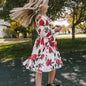 Floral Print Dress For Mother And Daughter