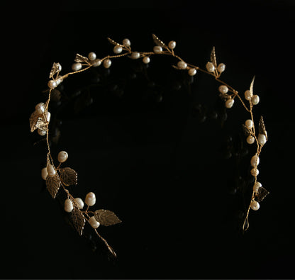 Bridal handmade pearl hair band