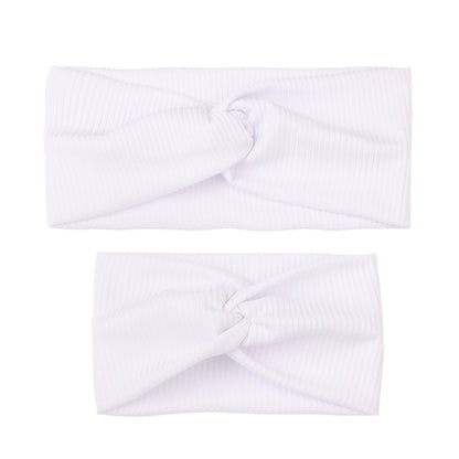 Solid Color Mother-child Set Parent-child Cross Hairband