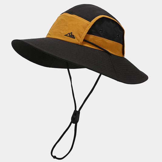 Men's Color Matching Outdoor Sun Protection Alpine Cap