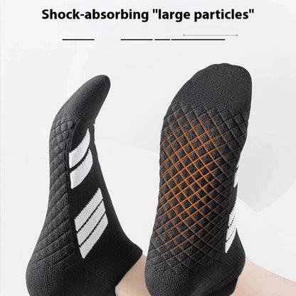 Outdoor Running Basketball Socks Towel Massage Footbed Thickening Sweat-absorbing Men's Socks