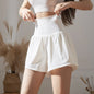 Fake Two-piece High Waist Belly Contracting White Sports Quick-drying Women