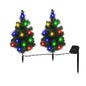 2,4,6 Pack Solar Christmas Tree Solar Powered Trail Multicolor LED Light Christmas Tree