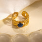 Trendy Niche Titanium Steel Ring 18K Gold Plating High Sense