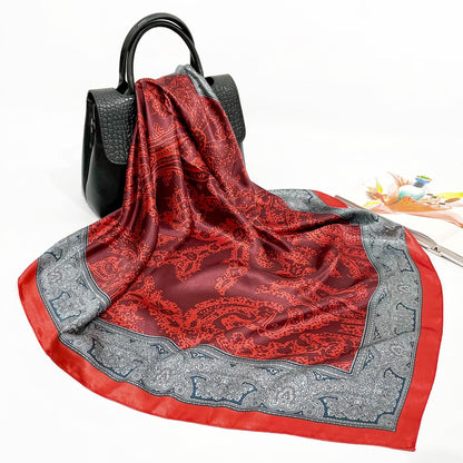 Spring And Autumn New 90cm Silk Scarf Silk Square