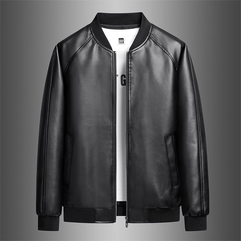 Men's Slim Fit Trendy Handsome Washed Leather Jacket
