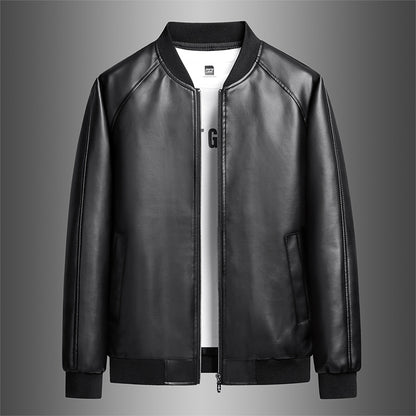Men's Slim Fit Trendy Handsome Washed Leather Jacket