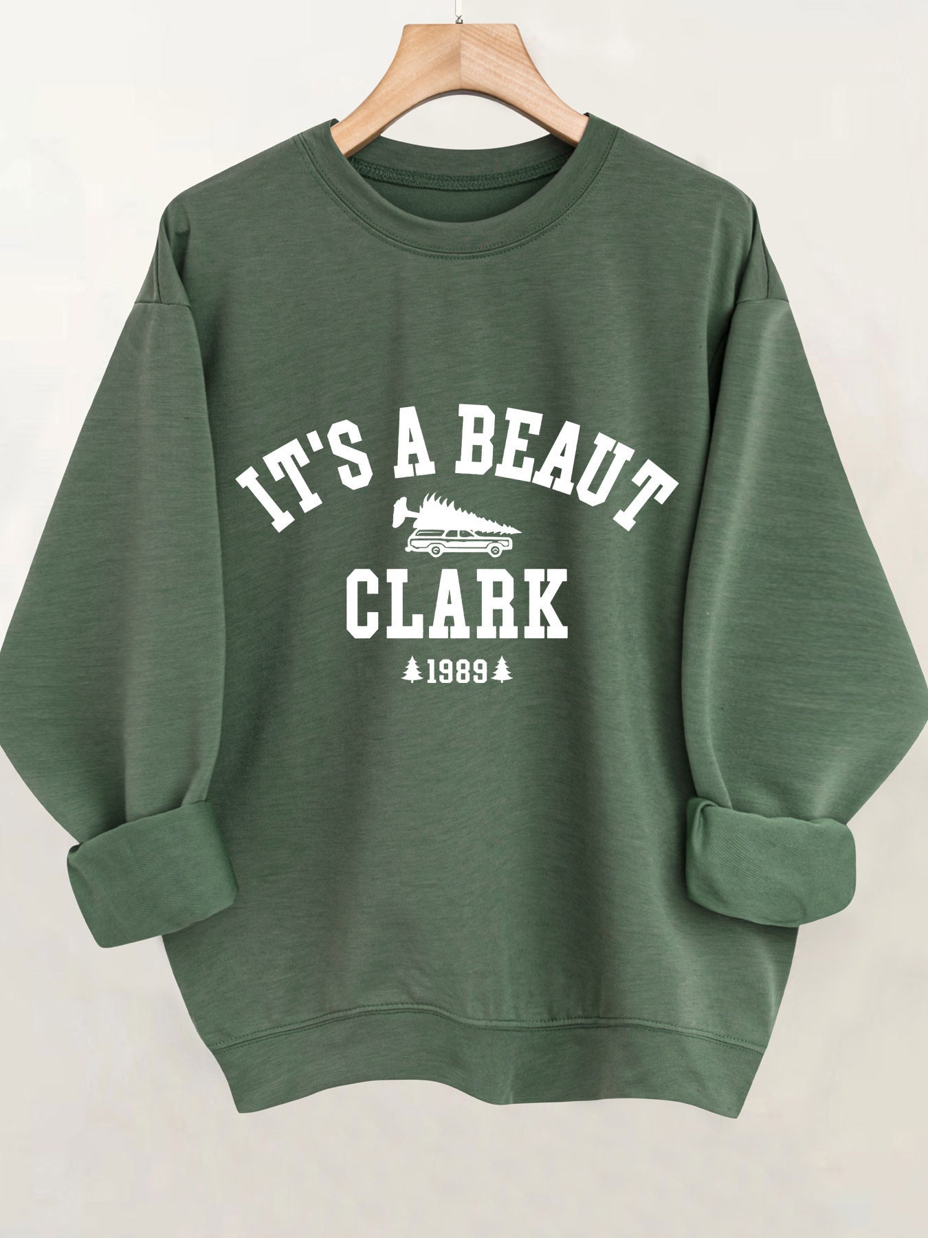 Casual Long Sleeve Round Neck Letter Print Pullover Sweater