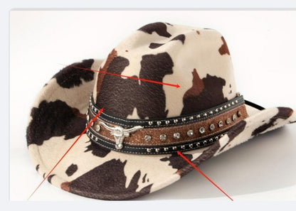 Curved Edge Western Cowboy Hat Men And Women