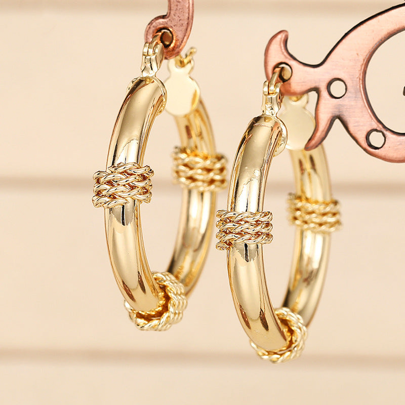 Design Sense Geometric Advanced Light Luxury Ornament Niche Ring Ear Clip