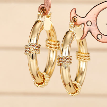 Design Sense Geometric Advanced Light Luxury Ornament Niche Ring Ear Clip