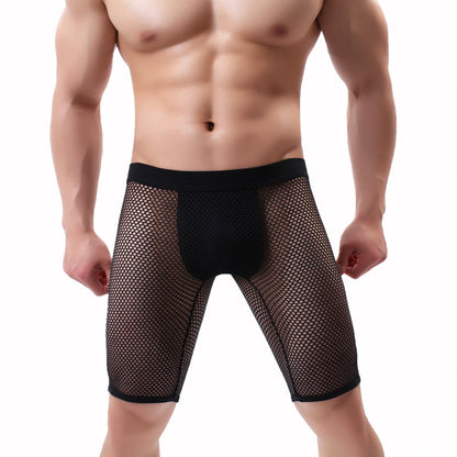 Men's Large Mesh Boxer Anti-wear Leg Sports Underwear