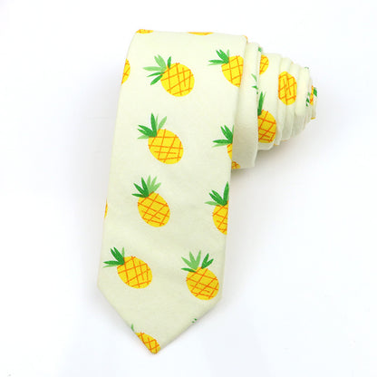 Korean Style Narrow Men's Clothing Cotton Tie