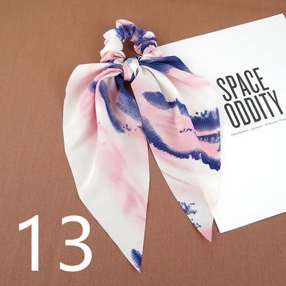 French Pig Intestine Hair Ring Ribbon Head Rope Girl