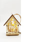 Christmas Wooden Craftwork Christmas Small House Decorations