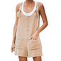 Adjustable Shoulder Strap One-piece Shorts