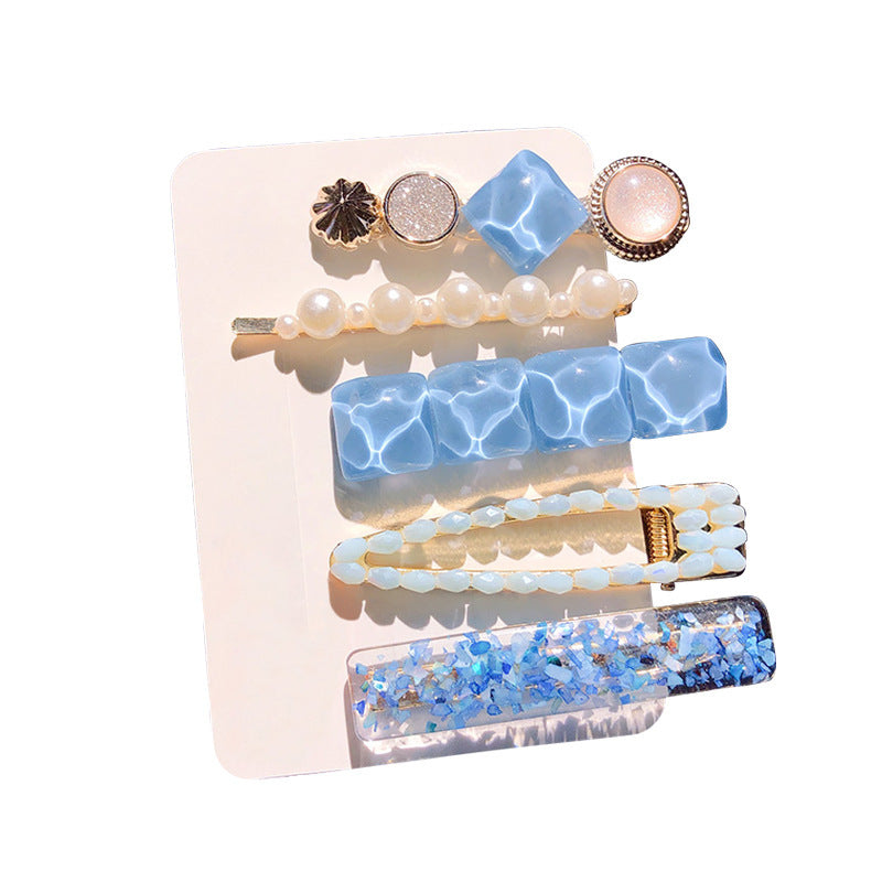 Girl's Simple Pearl Clip Set Hair Accessories