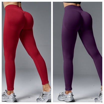 Peach Hip Tight Mid Waist Yoga Pants Hip Lifting Running Fitness