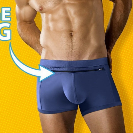 Back Pocket Men's Front Pocket Zipper Design Quick-drying