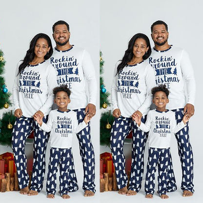 Fashion Printed Long-Sleeved Casual Parent-Child Suit