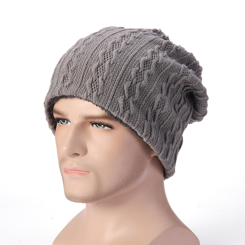 Men's Hat Winter Youth Warm Thickened Knitting Woolen Cap
