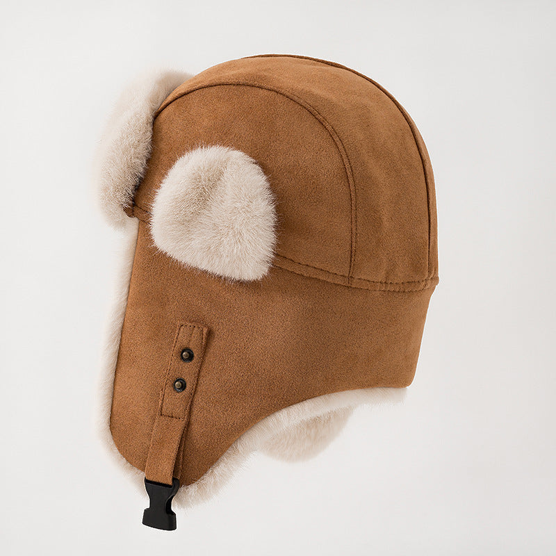 Winter Warm Suede Earmuffs Hat