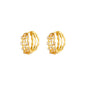 Exquisite Geometric Inlaid Zircon Earrings