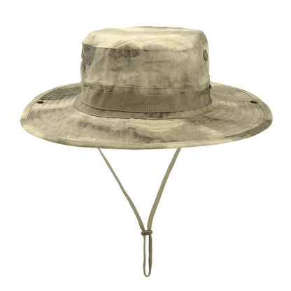Camouflage Boonie Hat Round Edge Sun-proof Bucket Hat