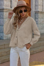 Cardigan Single-breasted Solid Color Coat