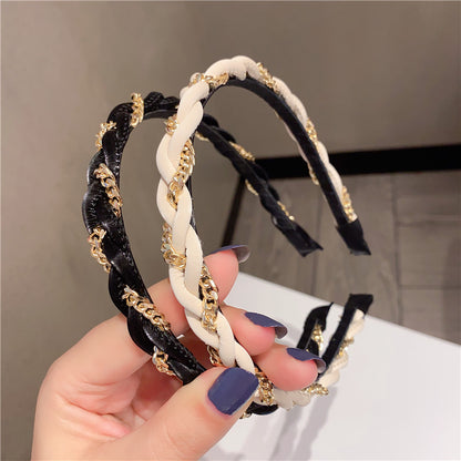 Braid Headband Temperament Lady Comfortable Headband Hairpin