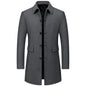 Lapel New Middle-aged Men Coat Woolen Coat
