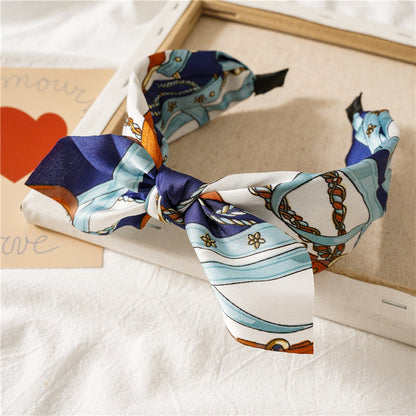 New Cross-knotted Wide Version Crimped Chain Headband