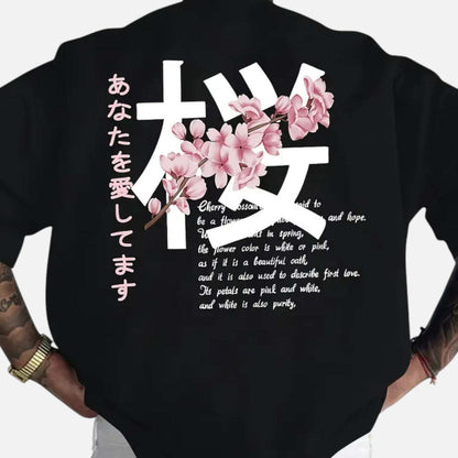 Men's Short-sleeved T-shirt Cotton Fabric Loose Design