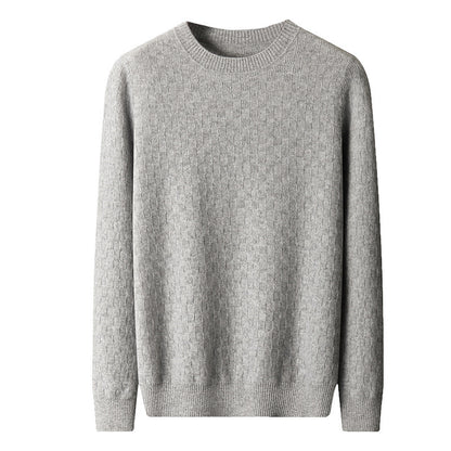 Round Neck Thickened Business Casual Cashmere Fall Winter Men Bottoming Knitted Sweater