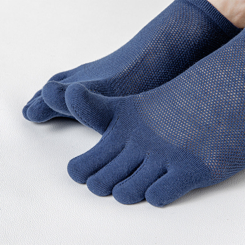 Men's Thin Mesh Breathable Five Finger Invisible Socks