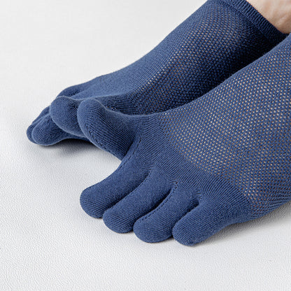 Men's Thin Mesh Breathable Five Finger Invisible Socks