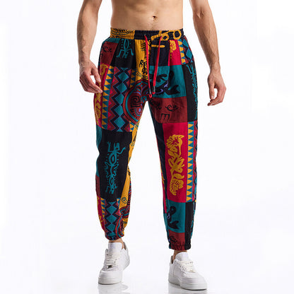 Men's Fashion Casual Printed Plus Size Casual Pants