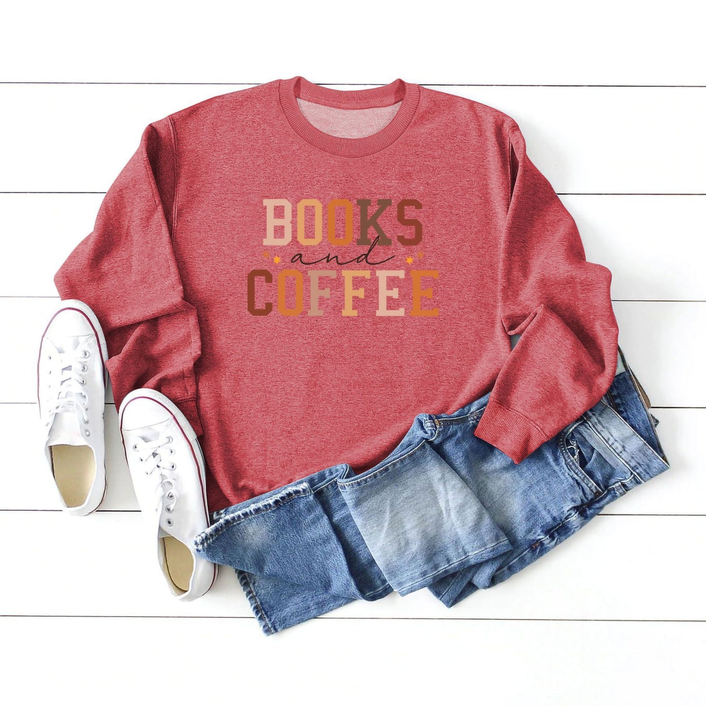 European And American Round Neck Sweater Women's Printing Stylish All-matching