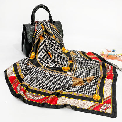 Spring And Autumn New 90cm Silk Scarf Silk Square