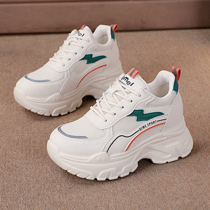 Height Increasing Insole Breathable White Shoes