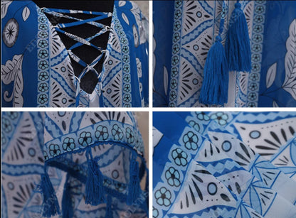 Beach Blouse Vacation Beach Skirt Bikini Sexy Tassels