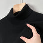 Non-scratchy Thermal Turtleneck Woolen Sweater Men's Thickened Solid Color Minimalist Long Sleeve