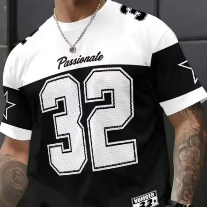 Summer Menswear Casual Digital Printed Round Neck Short Sleeve T-shirt