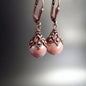 He Cheng Fashion Retro Distressed Inlaid Natural Artificial Pearl Earrings
