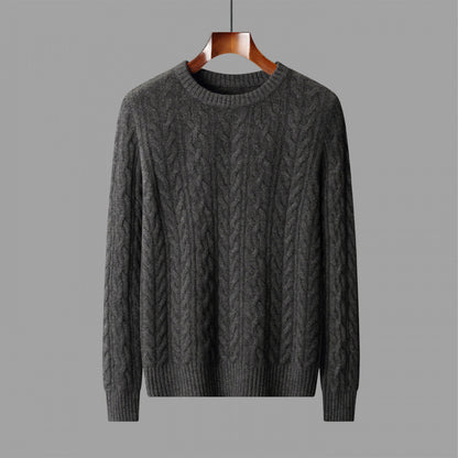 New Men's Round Neck Loose Sweater